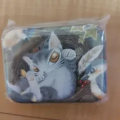 ふわふわガーゼハンカチ⭐️おとぎの国の猫と仲間たち☆月明かりの猫