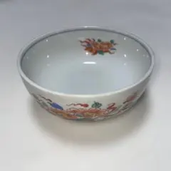【未使用品】 シンプルな花柄 陶器 丼 中サイズ