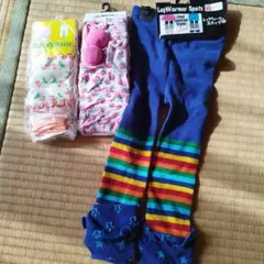 ベビーレッグウォーマー 95cm イチゴ柄・ストライプ