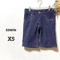 EDWIN BLUE TRIP 503 コーデュロイ ハーフパンツ XSネイビー