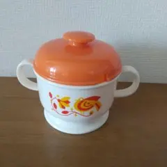 オレンジレトロポップヴィンテージキャニスターお砂糖入れシルバー