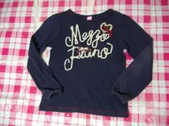 mezzo piano　Mサイズ　長袖TシャツUSED　紺　150　綿100％