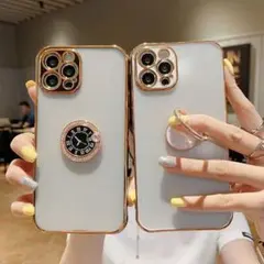 最新 iPhone12pro ケース TPU リング付き