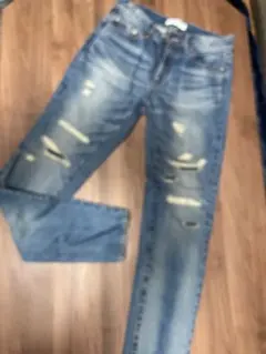 AZUL BY MOUSSY ダメージ加工 ライトブルー デニム 29