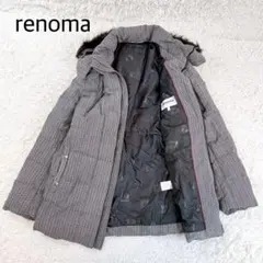 美品✨レノマ HOMME ヘリンボーン フード付き ダウンジャケット L