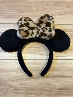 ミニーマウス耳カチューシャ レオパード柄