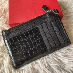 美品✨BONAVENTURA ミニジップ ウォレット フラグメント クロコ