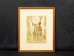 美品『マルクシャガール作』盃をかかげる二重肖像 絵画 人物 真作