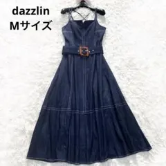 dazzlin ダブルステッチキャミワンピース デニム インディゴ