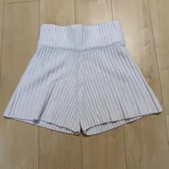 リブニットショートパンツ