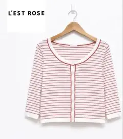L'EST ROSE ボーダー柄 長袖カーディガンのサムネイル
