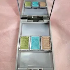 3色アイシャドウパレット グリーン ターコイズ オレンジ系