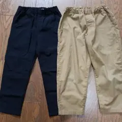 120センチ　パンツ　黒ベージュ2本セット