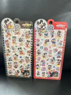 Disney ミッキーキャラクター　ボンボンドロップシール２枚　正規品