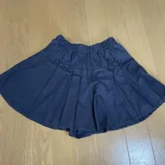 サンカンシオン　女の子　キュロット　ネイビー　120 プリーツショートパンツのサムネイル