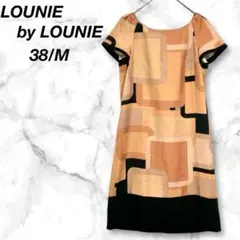 【LOUNIE by LOUNIE】ルーニィワンピース 半袖総柄38/M