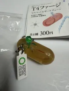 サイエンステクニカラー 　T4ファージと大腸菌 ボールチェーン　イエロー　1点