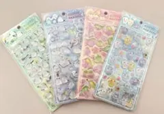 ダイヤモンドポップシール　ぷっくりシール　シマエナガ　4枚セット