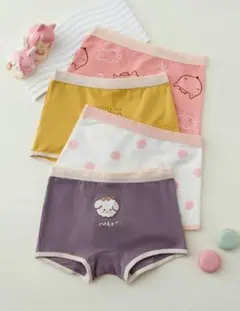 ショーツ4枚セット！見えてもかわいい♡キッズ パンツ 子供女の子 130cm
