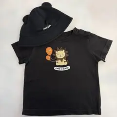 コムサ ライオン刺繍Tシャツsize80と帽子セット