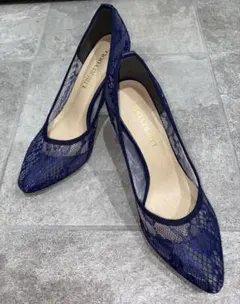 LibertyDollネイビー レース ハイヒール