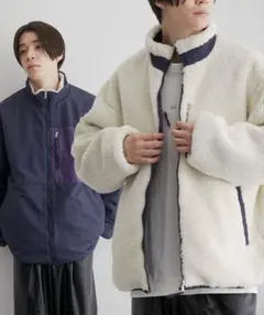 JUNRED メンズ　リバーシブルボアブルゾン　Mサイズ