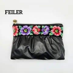 《美品》FEILER フェイラー アネモネ 花柄 ポーチ マルチケース PVC