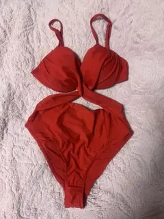 新品未使用　FOREVER 21 レッド セパレート水着 ビキニ　赤のサムネイル