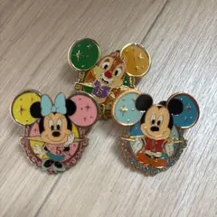ディズニーシー 5周年 ピンバッジ 3個セット ミッキー ミニー デール