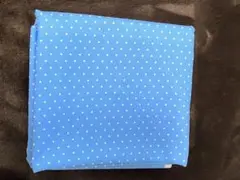 ドット柄☆シーチング生地☆水色