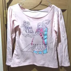 アナと雪の女王のＴシャツ(長袖)　サイズ140　(C499)　同梱無料のサムネイル