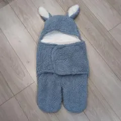3M ウサギの耳付きフリースブランケット おくるみ