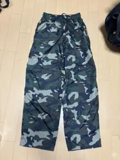 90s ナイロン迷彩パンツ　ワイド　激レア