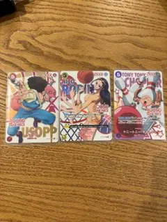 ワンピースカードROUND1 チョッパー ロビン ジンベエ 3枚セット - メルカリ