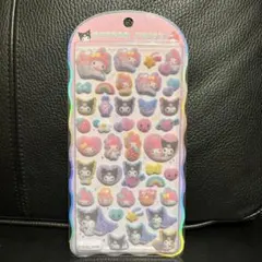 ボンボンドロップコットンパフィーシール　マイメロディークロミ