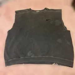 90s OLD NIKE 後染め スウェット リメイク ベスト
