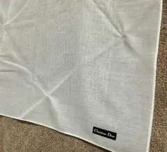 Christian Dior 綿100 トロッター柄 ハンカチ ホワイト