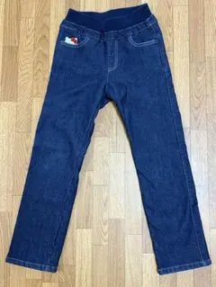 フェリシモ 裏ボアパンツ キッズ 140cm デニム　　リブインコンフォート