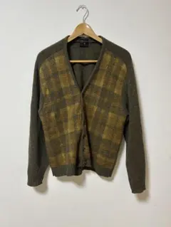 古着 Munsingwear チェック柄カーディガン