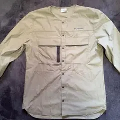Columbia ボタン付き長袖シャツ ライトグリーンXL