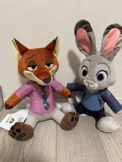 ズートピア ニック・ワイルド & ジュディ・ホップス ぬいぐるみセット