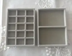 無印良品 MUJI 重なるベロアケース格子 アクリルケース用 2個セット