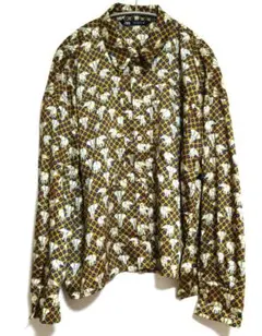 ZARA 　象柄長袖シャツ　イエロー　Mサイズ