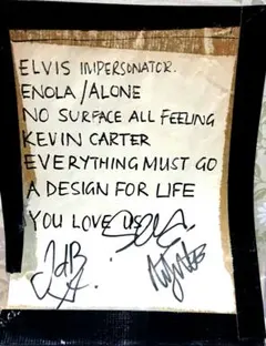 MANIC STREET PREACHERS 直筆 サイン 入り 用紙 洋楽