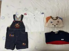 ミキハウス オーバーオール Tシャツ 4点セット