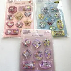 スヌーピー　シール　ウォーターシール　ぷっくりシール　3枚セット