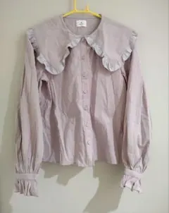 merry jenny　メリージェニー　フリル襟　ブラウス　シャツ　パープル