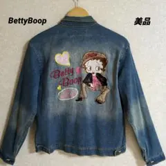 ベティーブープ BettyBoop デニムジャケット 刺繍 ベティちゃん フリー