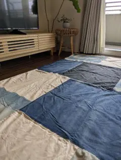 패치워크 데님 러그 멀티커버