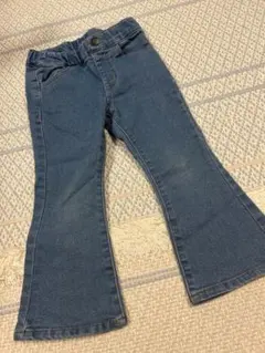 Little Weekend しまむら フレアパンツ デニム 100cm